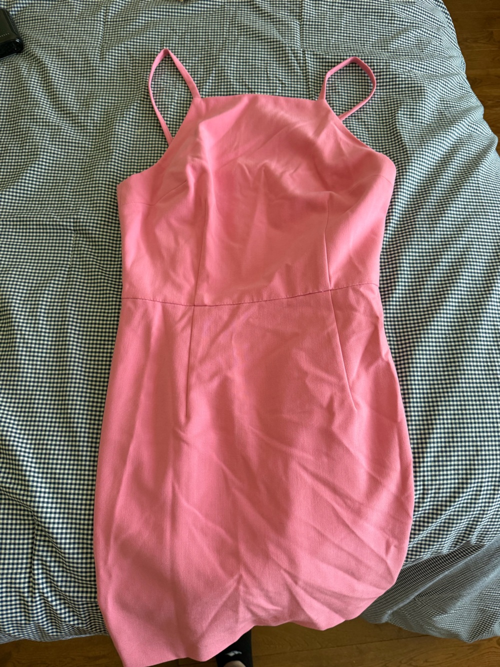 French Connection Pink Spaghetti-Strap Pencil Skirt Dress